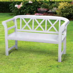PU Painted Pearl White Bewdley Bench
