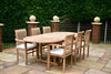 Heritage Teak Wood Outdoor Dining Set | 6 Seater | With Weatherproof Cushions