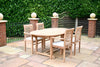 Heritage Teak Wood Outdoor Dining Set | 4 Seater | With Weatherproof Cushions