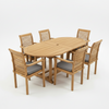 Heritage Teak Wood Outdoor Dining Set | 6 Seater | With Weatherproof Cushions