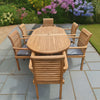 Heritage Teak Wood Outdoor Dining Set | 6 Seater | With Weatherproof Cushions