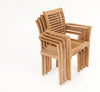 Heritage Teak Wood Outdoor Dining Set | 4 Seater | With Weatherproof Cushions