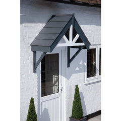 Greenhurst Deluxe Door Canopy - Grey