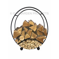 Round Solid Steel Log Basket