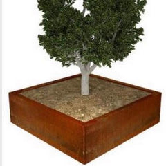 Square Raised Bed Corten Steel Planter