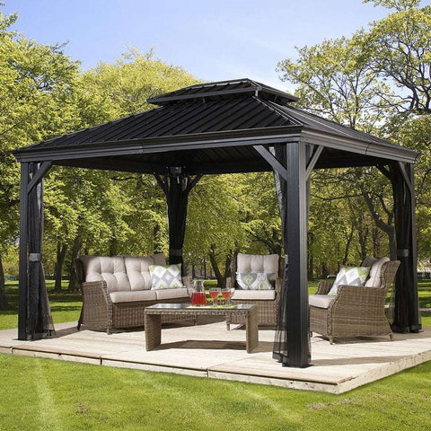 Sojag Messina Gazebo 3.7m x 4.9m - Heritage Gardens UK Online Garden Centre