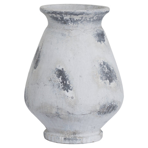 Santorini Large Antique White Vase