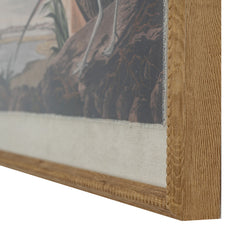 Curlews on Linen in Beaded Frame