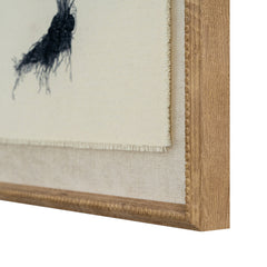 Spleenwort on Linen in Beaded Frame