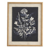 Meadow botanical on linen in beaded frame