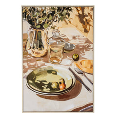 Alfresco Evening Hand Painted Canvas in Frame
