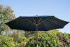 Octagonal 3.5m Wooden Garden Parasol - Navy Blue detail