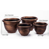 Antique Effect Planters - Set of 4
