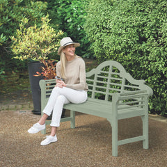 PU Coated Lutyens Bench - Sage Green