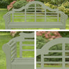 PU Coated Lutyens Bench - Sage Green