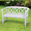 PU Painted Pearl White Bewdley Bench