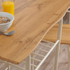 Compact Dining Set - Oak Top with Buttermilk Frame