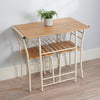 Compact Dining Set - Oak Top with Buttermilk Frame