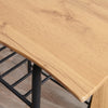 Compact Dining Set - Oak Top with Black Frame