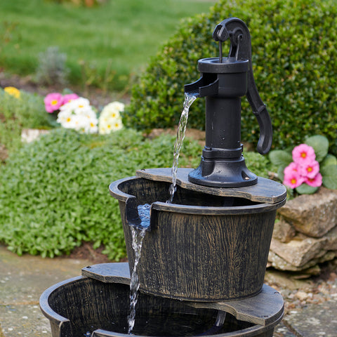 Solar Barrel Fountain