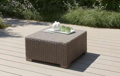 Keter California Taupe Rattan Coffee Table 68 x 68cm