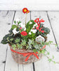 Festive Christmas Flower Basket