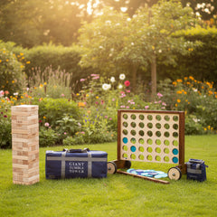 Garden Party Games Bundle – Giant Tumble Tower & Giant 4