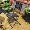 Heritage Lattice Design Bistro Set - Black