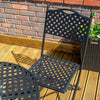 Heritage Lattice Design Bistro Set - Black