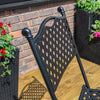 Heritage Lattice Design Bistro Set - Black