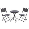 Heritage Lattice Design Bistro Set - Black