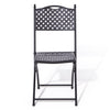 Heritage Lattice Design Bistro Set - Black