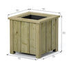 Heritage Small Wooden Planter - Pack of Two