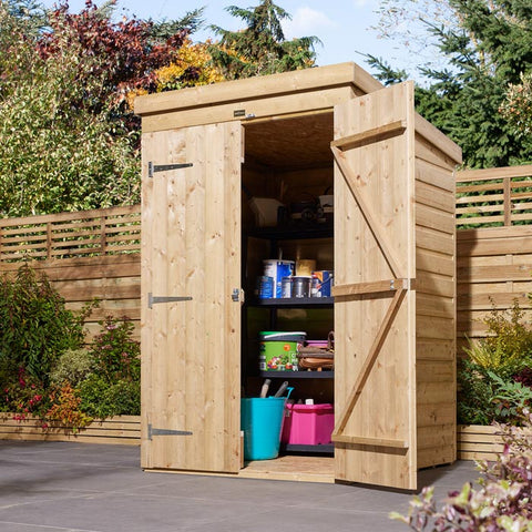 Rowlinson Double Door Shiplap Pent Shed