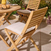 Ashdown Folding 4 Seat Dining Set with Cushions - Heritage Gardens UK Online Garden Centre