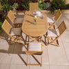 Ashdown Folding 6 Seat Oval Dining Set with Cushions - Heritage Gardens UK Online Garden Centre