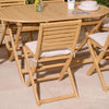 Ashdown Folding 6 Seat Oval Dining Set with Cushions - Heritage Gardens UK Online Garden Centre