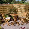 Ashdown Folding Bistro Set with Cushions - Heritage Gardens UK Online Garden Centre