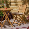 Ashdown Folding Bistro Set with Cushions - Heritage Gardens UK Online Garden Centre