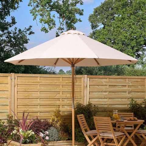 Ashdown Wooden Parasol - 2.5m - Heritage Gardens UK Online Garden Centre