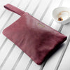 Burgundy Leather Clutch Bag - Heritage Gardens UK Online Garden Centre