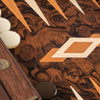 Manopoulos Californian Walnut Burl Luxury Backgammon Set