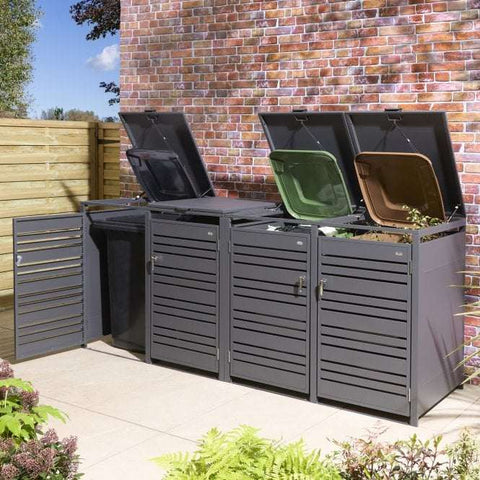 Chelsea Quadruple Bin Store - Heritage Gardens UK Online Garden Centre
