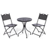Heritage Lattice Design Bistro Set - Black - Heritage Gardens UK Online Garden Centre