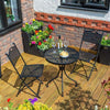 Heritage Lattice Design Bistro Set - Black - Heritage Gardens UK Online Garden Centre