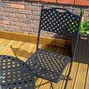 Heritage Lattice Design Bistro Set - Black - Heritage Gardens UK Online Garden Centre