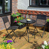 Heritage Lattice Design Bistro Set - Black - Heritage Gardens UK Online Garden Centre