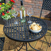 Heritage Lattice Design Bistro Set - Black - Heritage Gardens UK Online Garden Centre