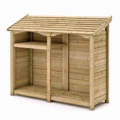 Heritage Premium T&G Tall Double Log Store