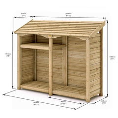 Heritage Premium T&G Tall Double Log Store